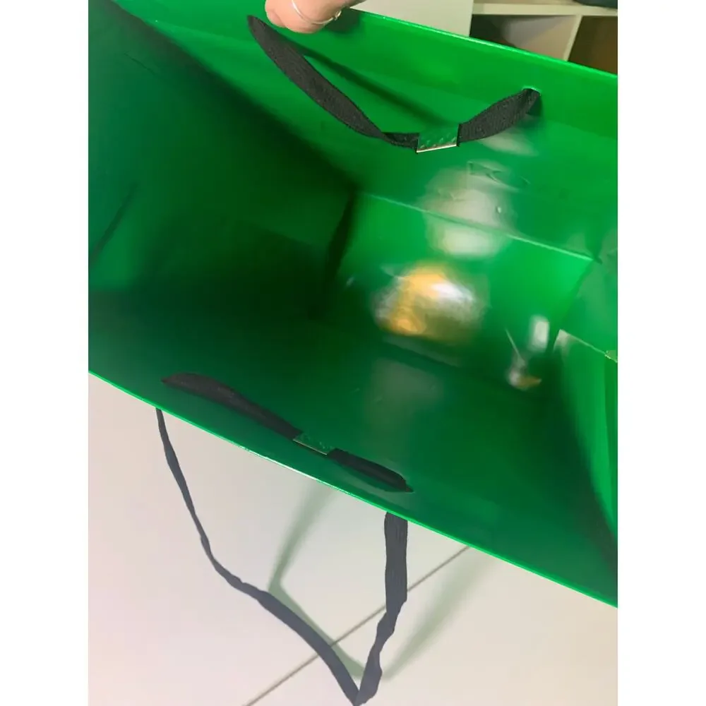 Bottega Veneta Large Green Paper Shopping Tote Empty Gift Bag Only 22x13.5x7.5